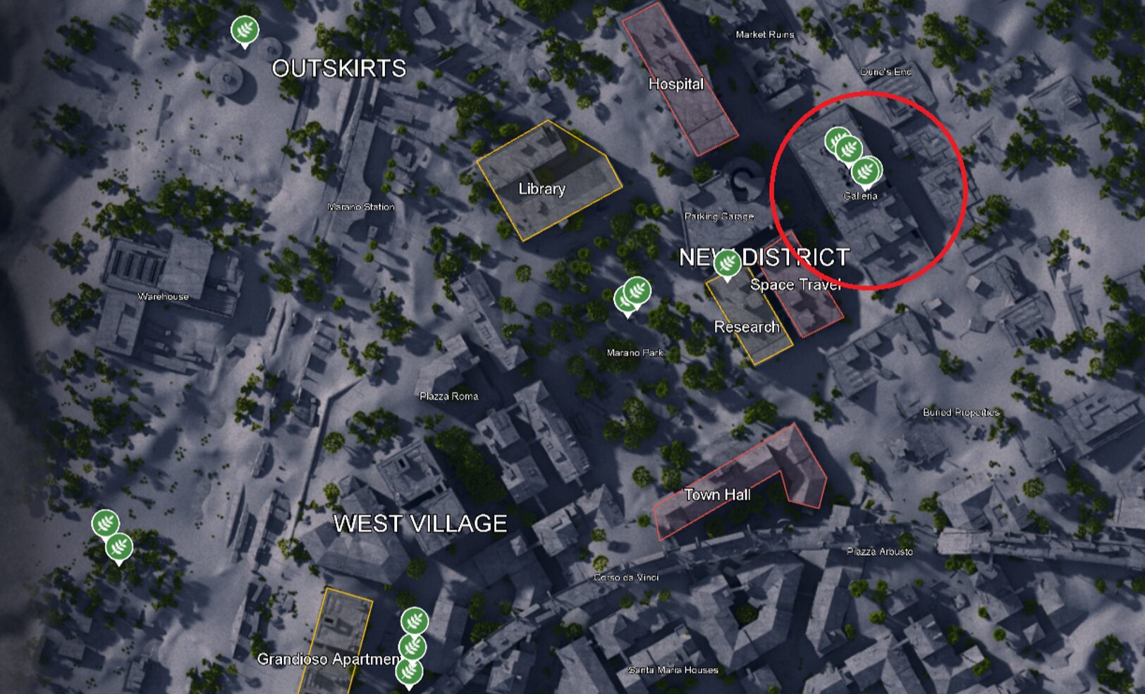 Buried City Harvest Plants route