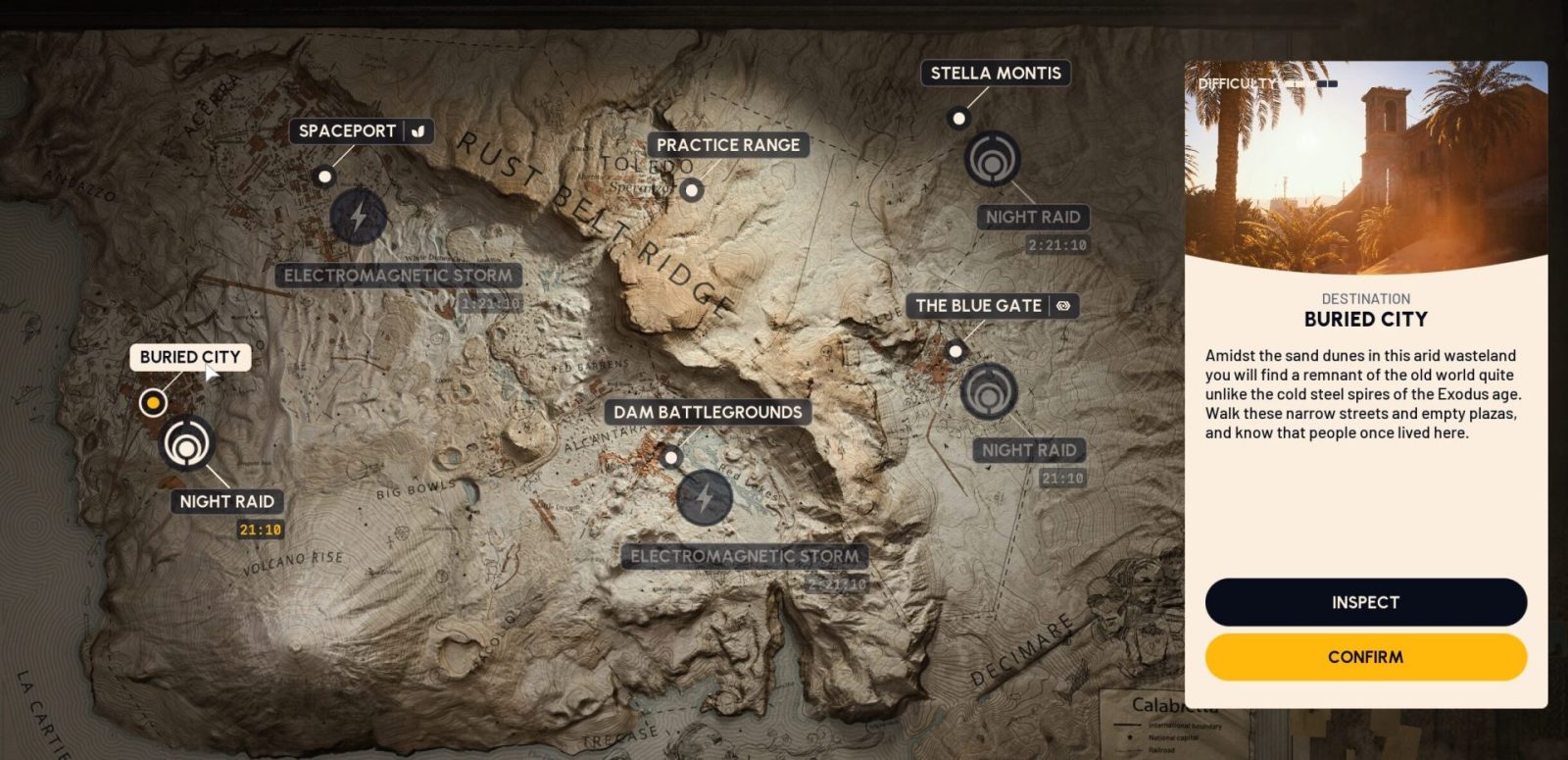 Buried City route overview