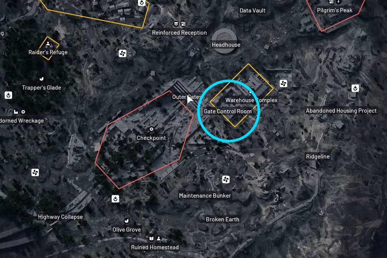 Gate Control Room location on Blue Gate