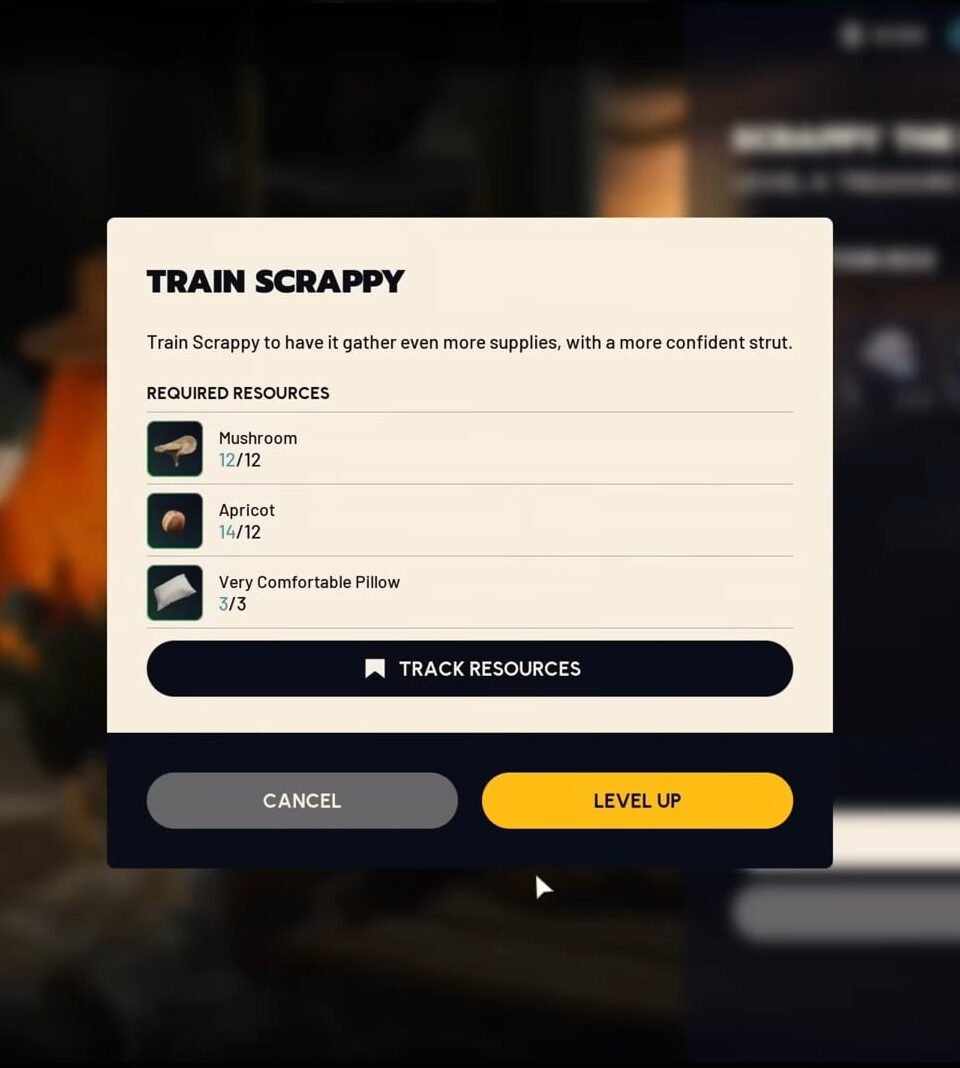 Mushroom requirements for upgrades and projects